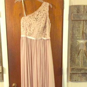 David’s bridal size 10 one shoulder dress F17063
